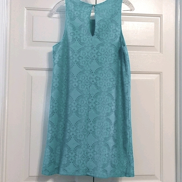 Anthropologie Everly Aqua Lace Dress Size Medium - Picture 5 of 7